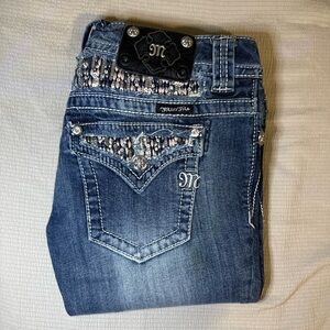 Miss Me Women's Embellished Blue Skinny Jeans